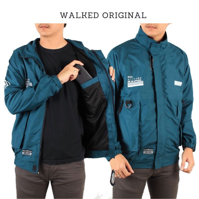 WALKED Original Jaket Pria Outdoor Waterproof Bomber Nautic Casual -Jaket Motor Tahan Angin Anti Air