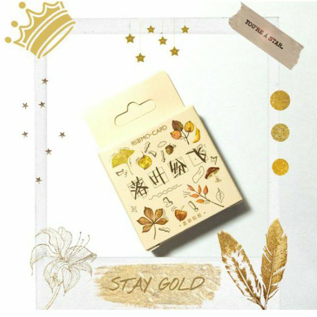 

46PCS STICKER MAPPLES ORANGE VINTAGE