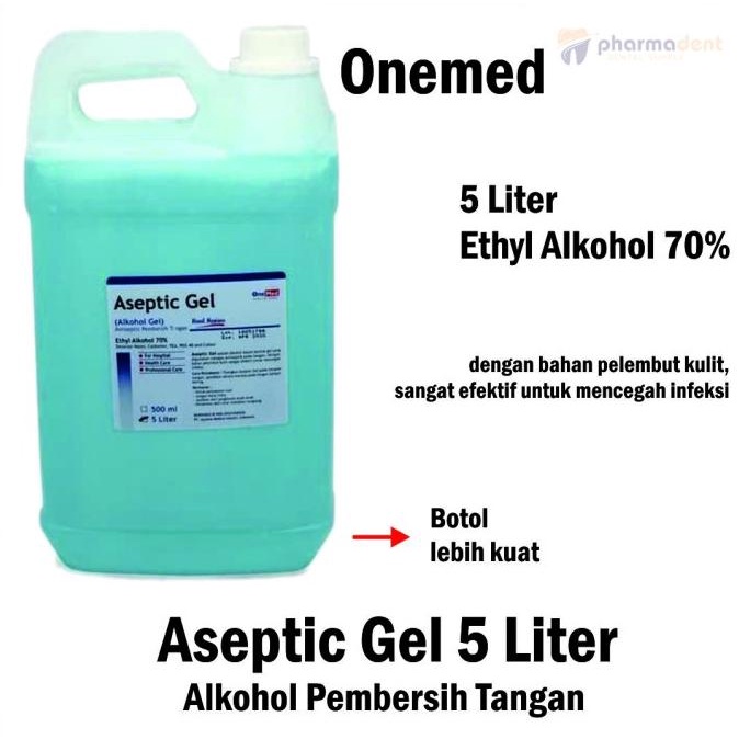Onemed Aseptic Gel Hand Sanitizer 5 Liter