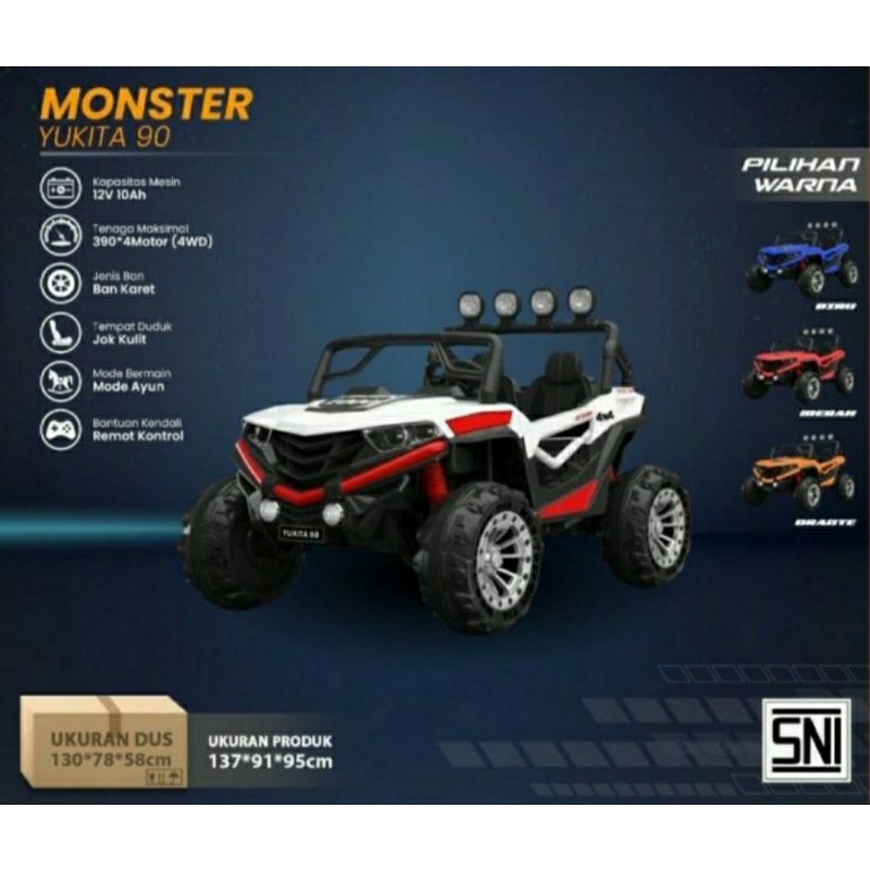 Mobil Aki Anak Jeep UTV Yukita 90 White