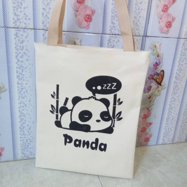 Tote Bag / Tas Belanja / Tas Kuliah Pakai Resleting