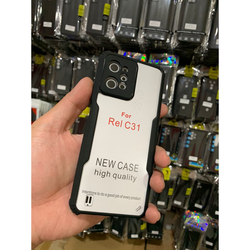 Realme C31 C35 9i Narzo 50A Prime Case Fusion Black Macaron Aero SlimFit Anti Crack Anti Selip SHOCKING OEM