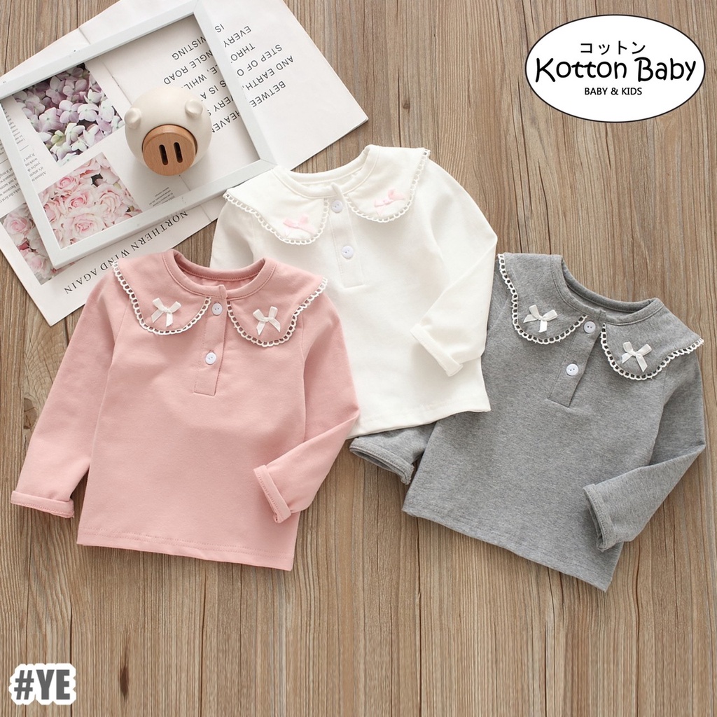 0-3thn || ATASAN BAJU KAOS LENGAN PANJANG BAYI PAKAIAN ANAK PEREMPUAN catalog YQER YE