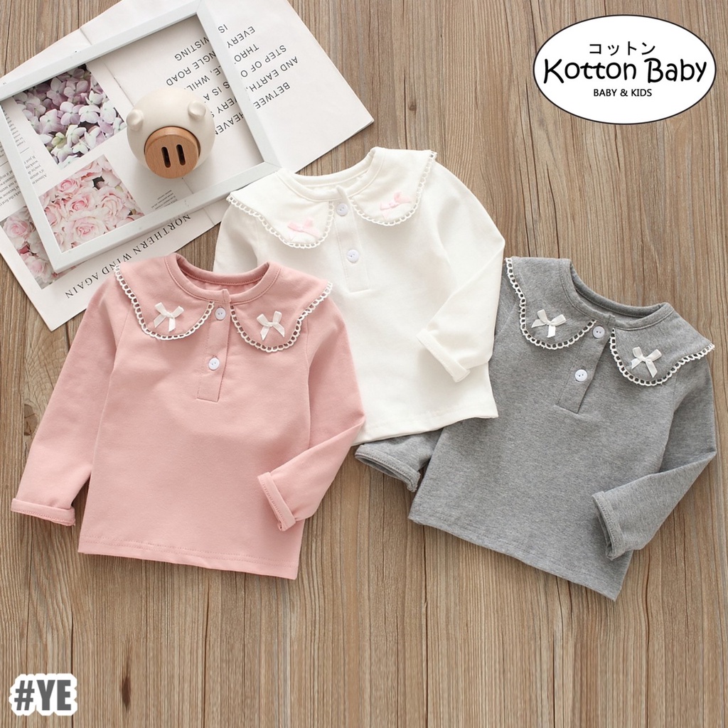 0-3thn || ATASAN BAJU KAOS LENGAN PANJANG BAYI PAKAIAN ANAK PEREMPUAN catalog YQER YE