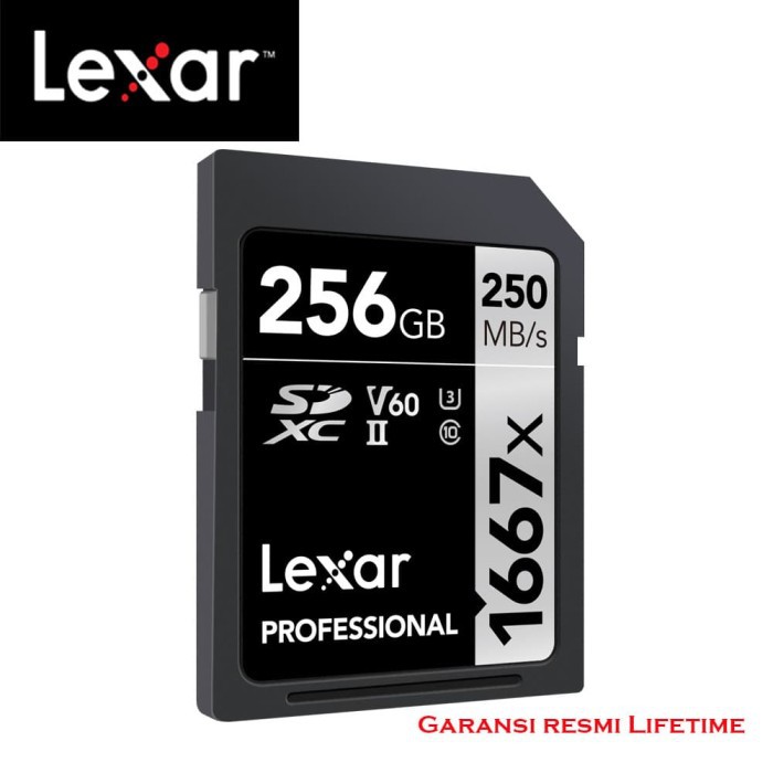 Lexar Professional 1667x SD Card XC 256GB Up To 250MB/s-Garansi Resmi