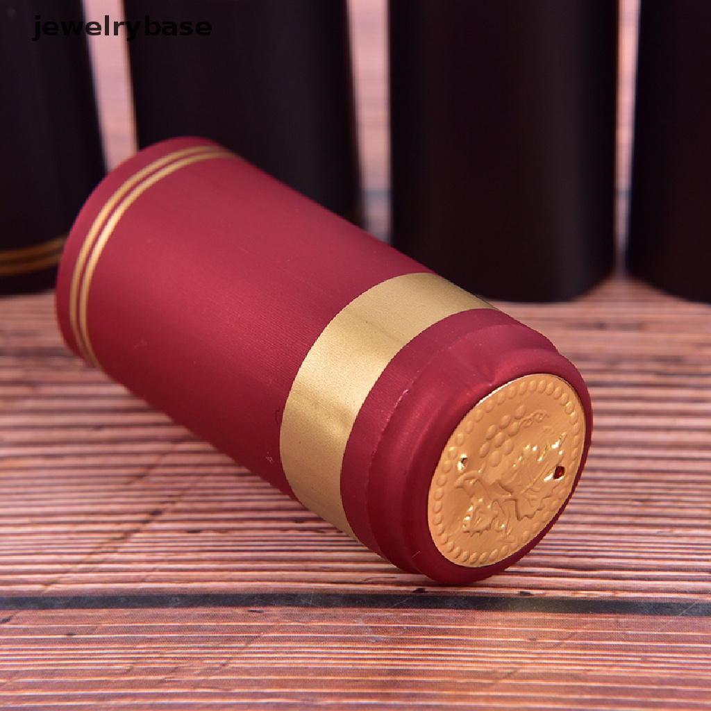 10pcs Tutup Botol Wine Bahan PVC Heat Shrink