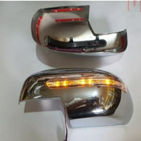 MIRROR Cover TUTUP spion MOBIL SUZUKI ERTIGA 2011 2012 2013 2014 2015 2016 2017 LAMPU LED sen kuning senja biru CHROME CROME