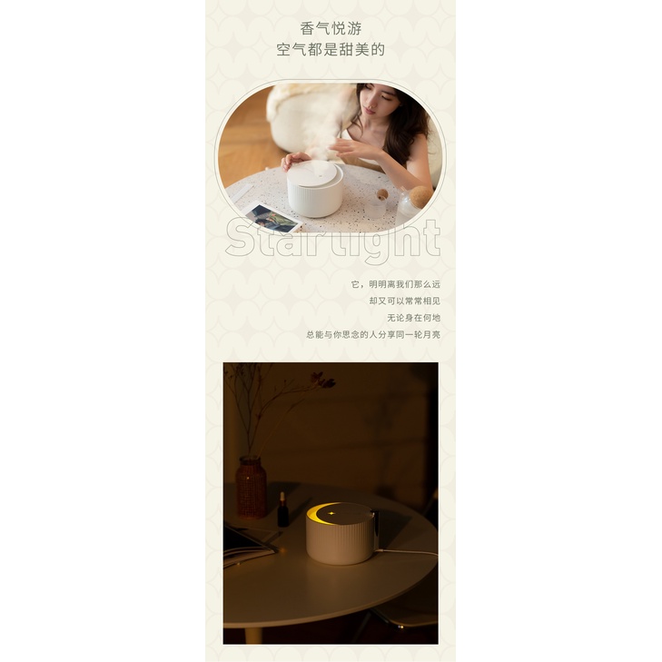 3life Starlight Aromatherapy Diffuser Humidifier Night Light 650ML Timer Control Portable Design