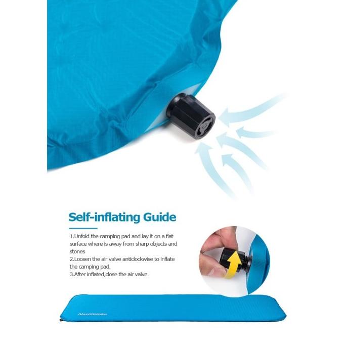 MATRAS SELF INFLATE KOTAK NATUREHIKE NH19Q034-D SLEEPING PAD CAMPING