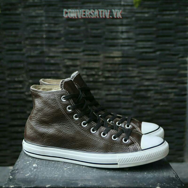 Converse Hi Leather Maroon