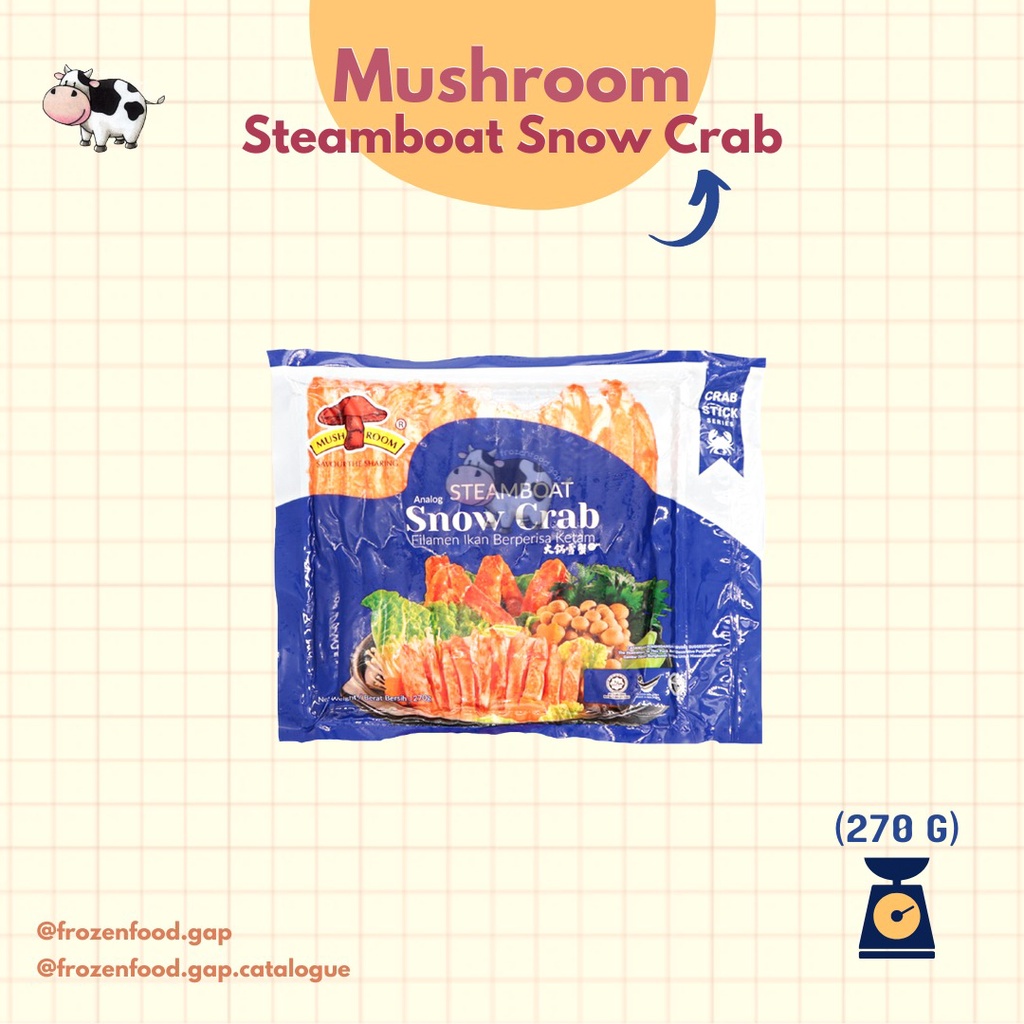 

MUSHROOM STEAMBOAT SNOW CRAB 270GR | BAKSO KEPITING | FROZENFOODGAP