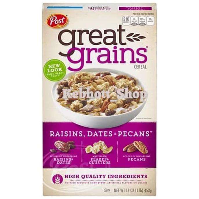 

Best Seller] Sereal Great Grains Cereal Raisins , Dates , Pecans Cereals 453Gr Post