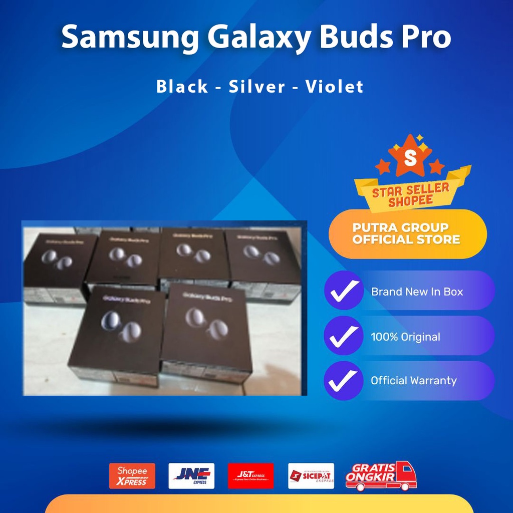 (RESMI) Samsung Galaxy Buds Pro / Bud Pro Black Violet Silver SEIN