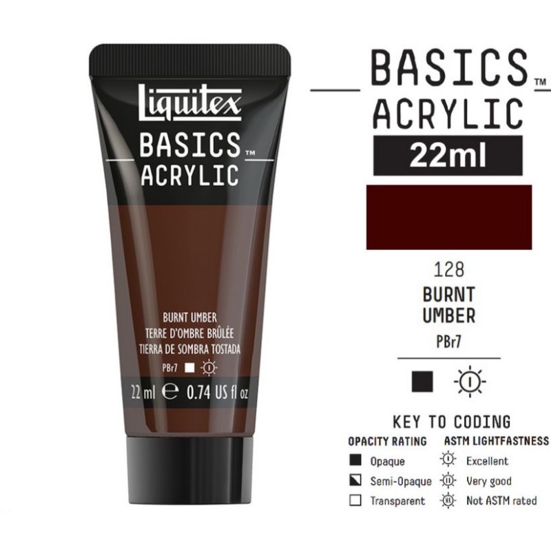 

LIQUITEX BASICS ACRYLIC 22 ML BURNT UMBER