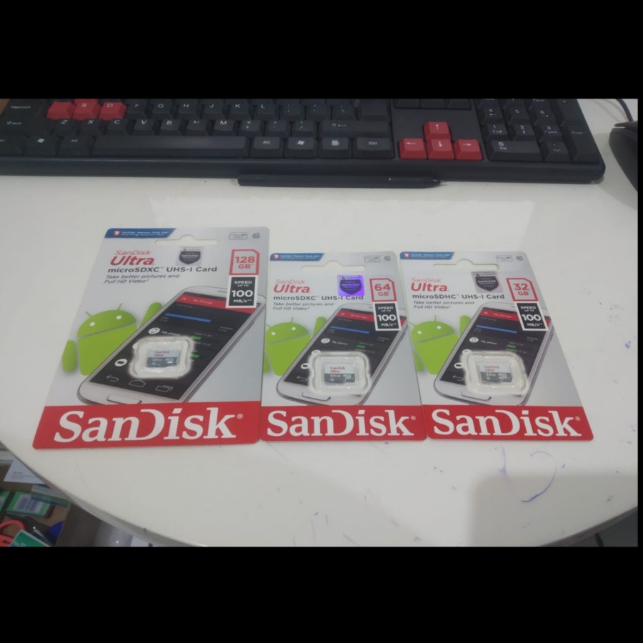 SANDISK ULTRA MICRO SD 100MB/S 32GB GARANSI RESMI