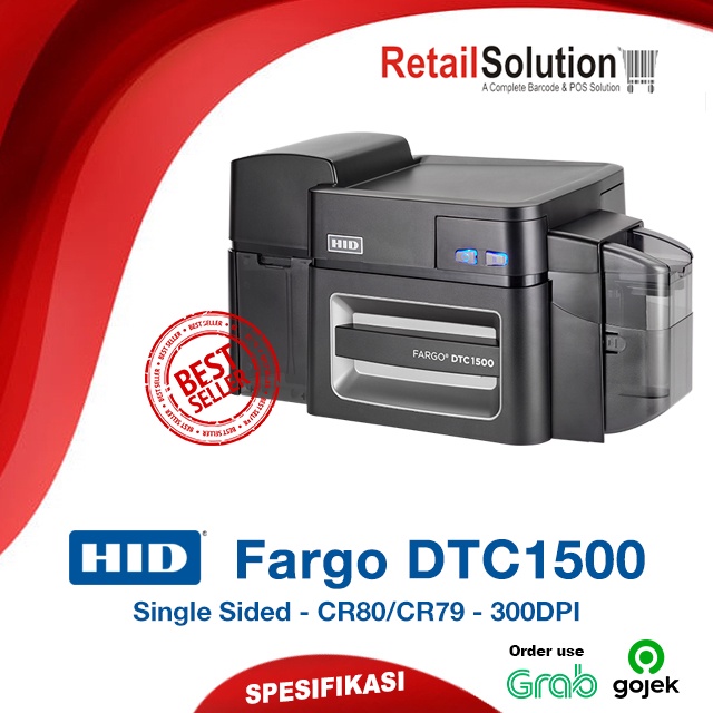 Printer ID Card - Fargo DTC1500 / DTC-1500 Single Sided 300dpi