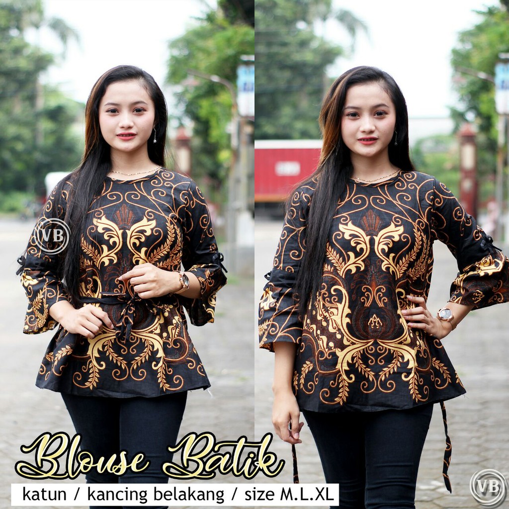 BK3 Atasan Lengan Pendek Risna Batik Blouse trompet HRB206 IPNU IPPNU 026