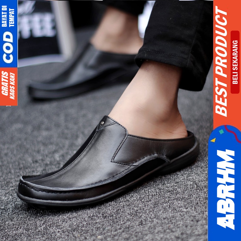 Abrhm Class - Sepatu Sandal Pria Bustong Kulit Asli