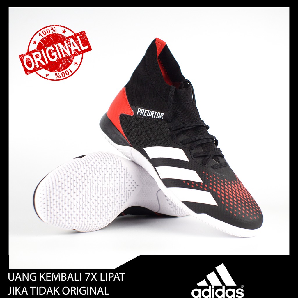 Sepatu Futsal Adidas Predator 20.3 IN - Black/Red EF2209 Original