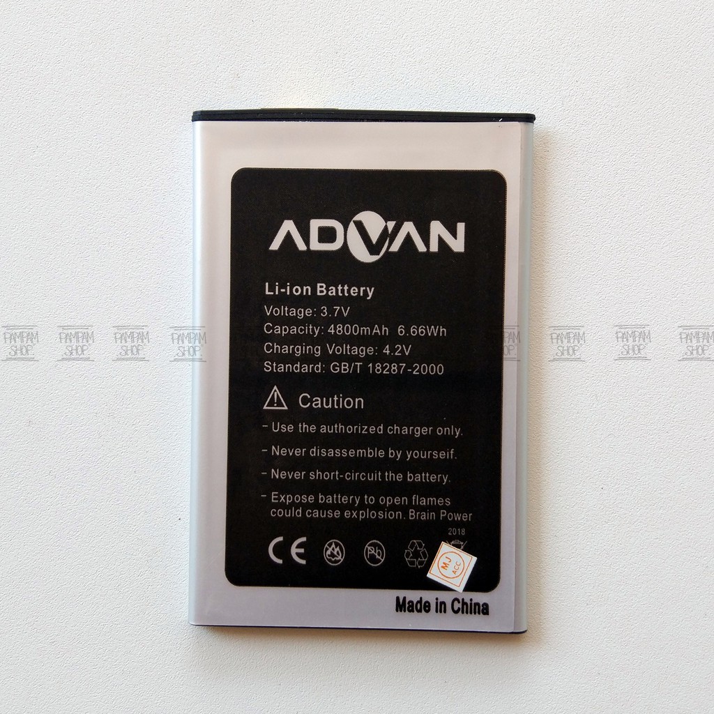 Baterai Advan S5E 4G S50K Double Power Original OEM Batre Batrai Advance Dual Battery