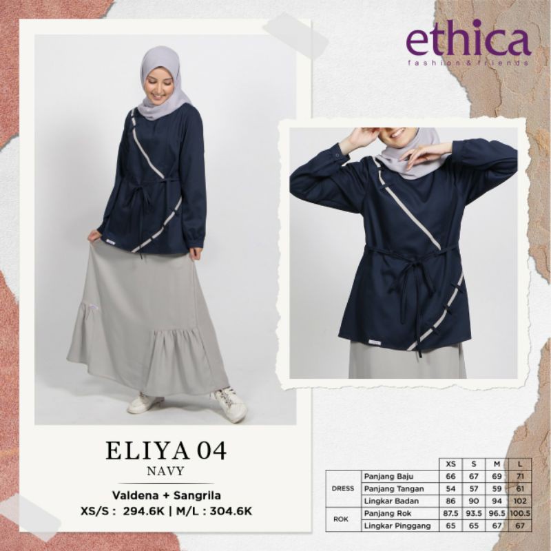 SETELAN TERBARU 2021 ETHICA ELIYA 04 NAVY