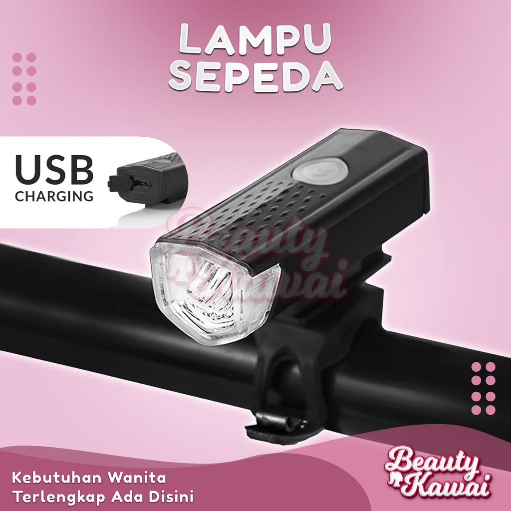 Lampu Sepeda Depan Belakang Aksesoris Olahraga Outdoor LED Waterproof