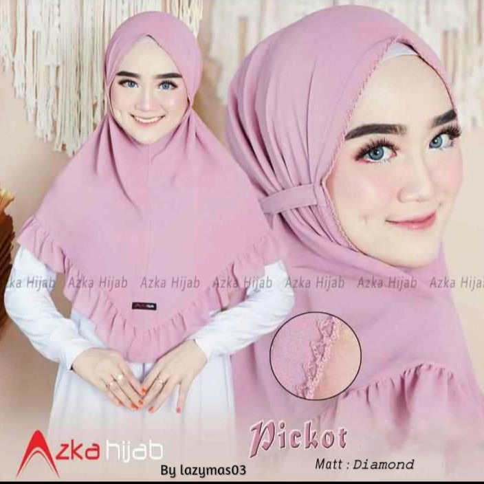 HIJAB INSTAN NAZWA PICOT BERGO TALI / BERGO INSTAN PICOT