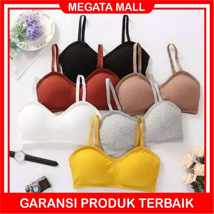 ♫ Megata ♫ A026 Bra Wanita Tanpa Kawat Bahan Halus Pakaian Dalam Bralette Push Up Elastis Sexy