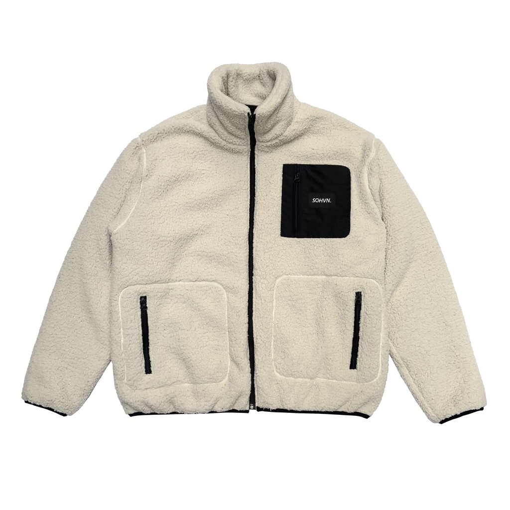 Schvn Broken White Sherpa Jacket