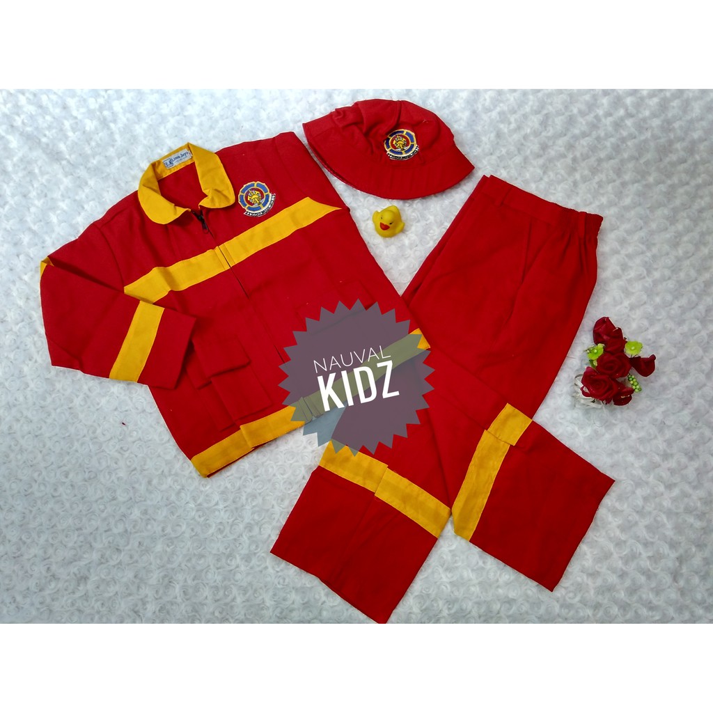 Baju seragam kostum karnaval profesi pemadam kebakaran Baju seragam kostum karnaval profesi pemadam kebakaran