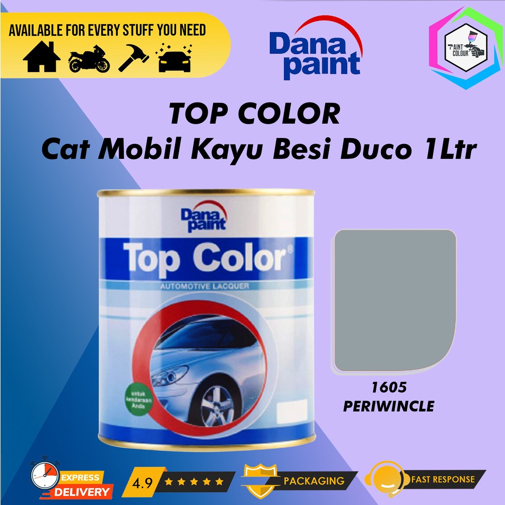 TOP COLOR 1605 Periwincle - Cat Mobil Kayu Besi Duco