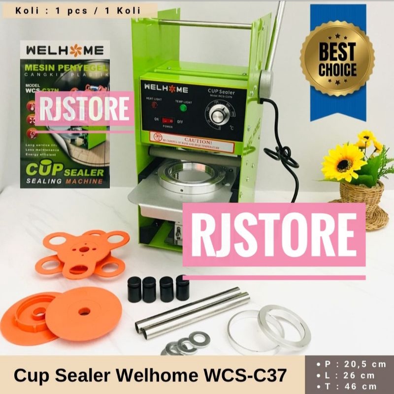 Cup Sealer  Welhome WCS-C37 / cup sealer murah / cup sealer minuman / mesin cup sealer murah