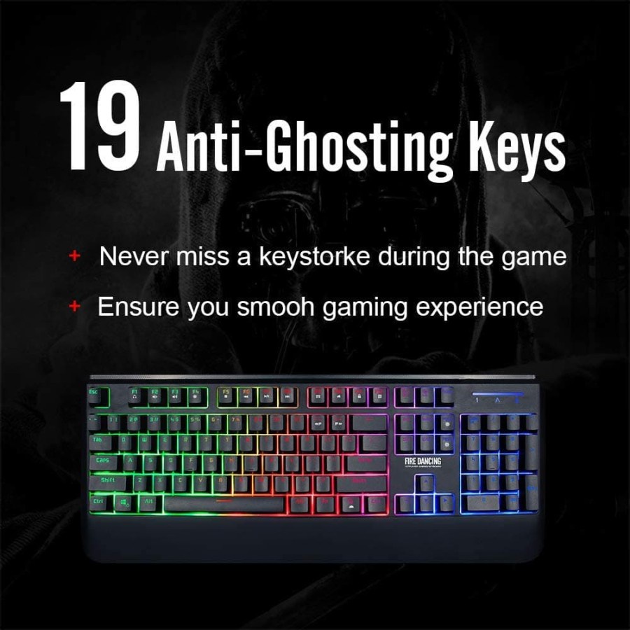 1STPLAYER FIREDANCING K5 RGB - Membrane Gaming Keyboard