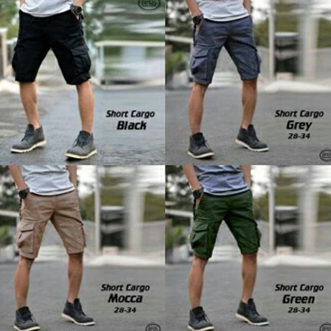 cmce celana pendek cargo pdl tactical / kempol / celana gunung pendek - hitam, 27 gscr