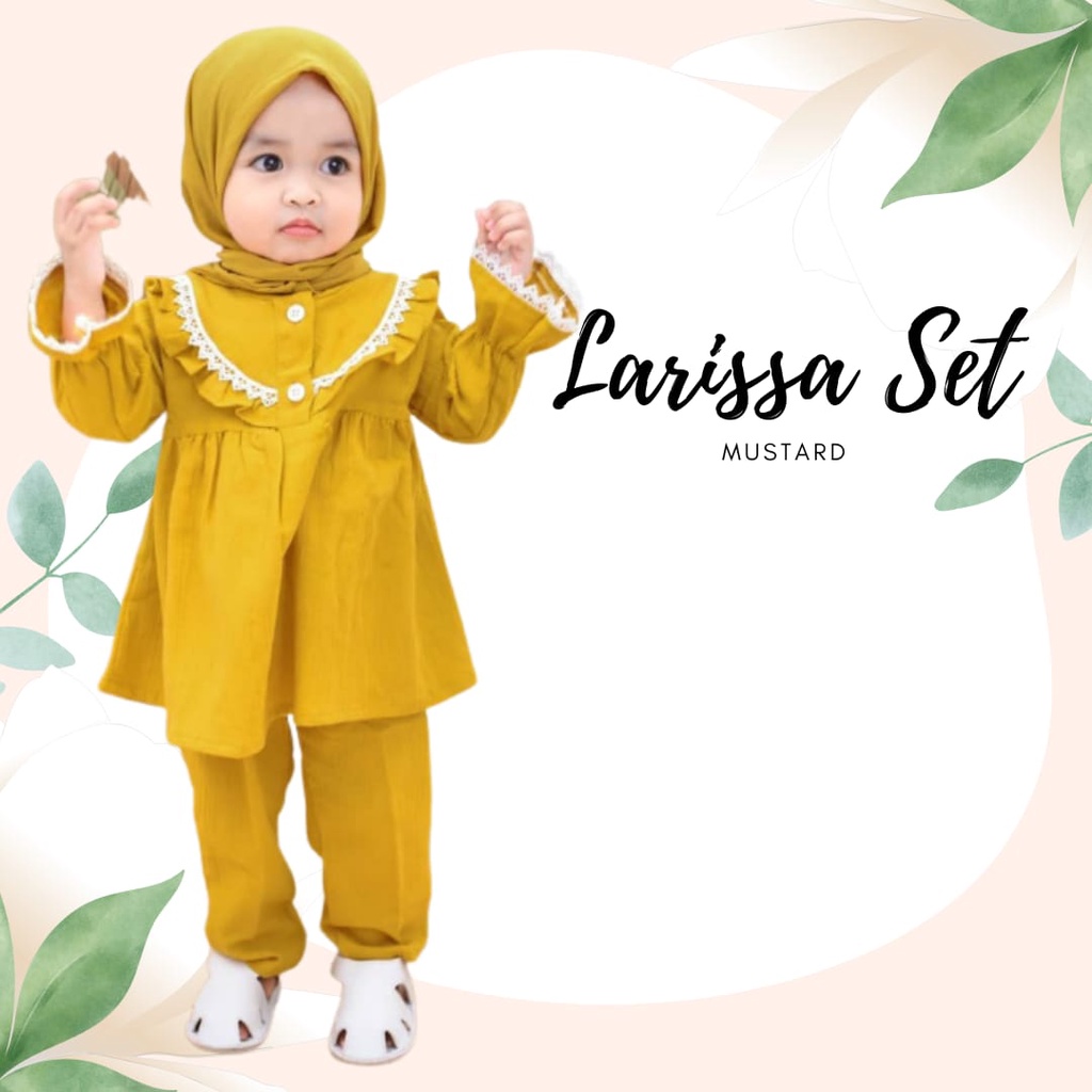LARISA SET setelan anak perempuan oneset bayi perempuan 1 sampai 5 tahun