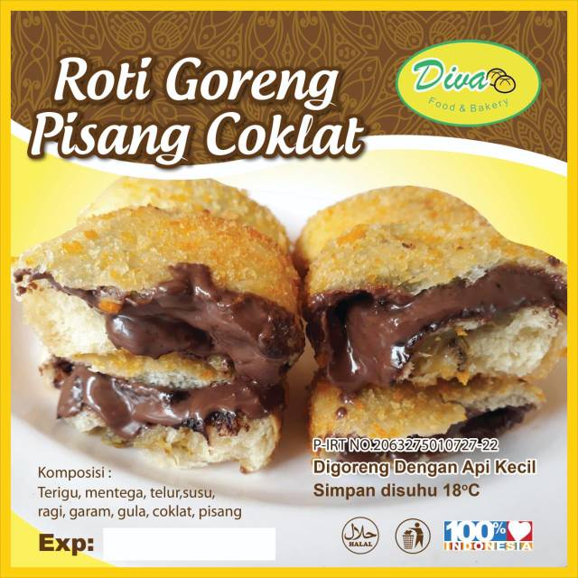 Roti goreng pisang coklat