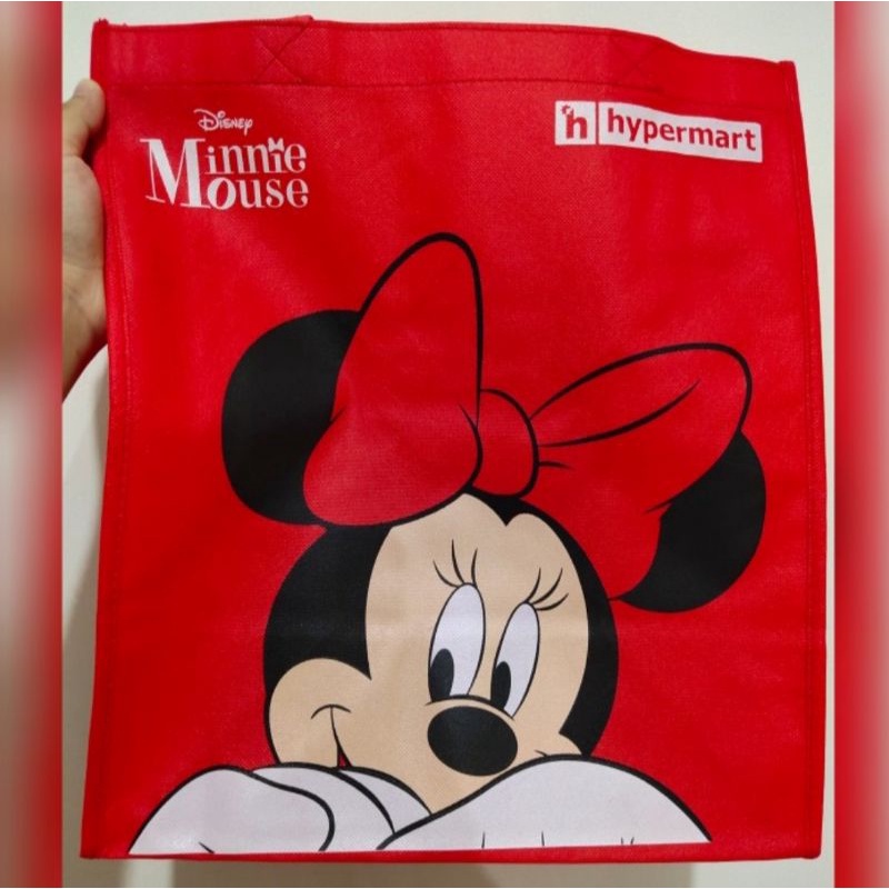 Tote Bag | Shoping Bag Hypermart Disney micky merah