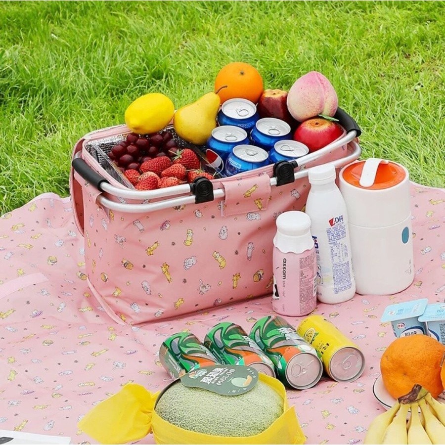 Tas Keranjang Bekal Piknik - Thermal Aluminium Picnic Cooler