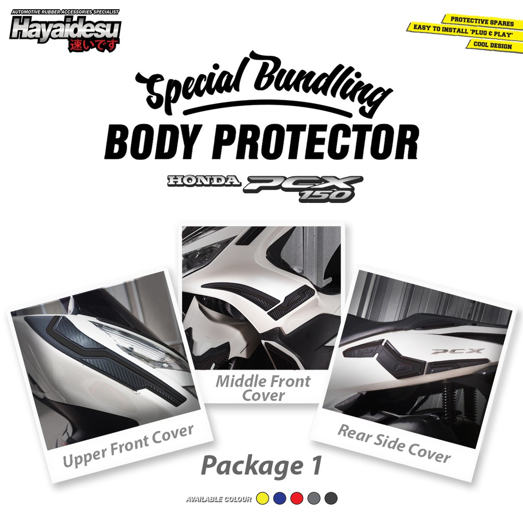 

Hayaidesu PCX PAKET HEMAT 1 Special Bundle Body Protector