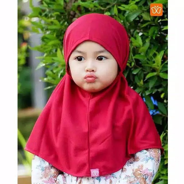 Bergo Anak Khmar bergo anak tali 0-3 thn / bergo bayi perempuan / bisa pilih warna bergo anak