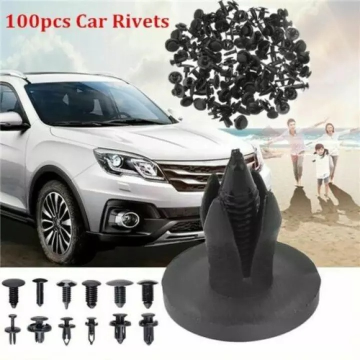 100pcs Klip Penahan Auto Body Kendaraan Rivet Klip Pengikat Push Bumper Pack Bumper Plastik Fender Klip Universal Pengganti Mobil