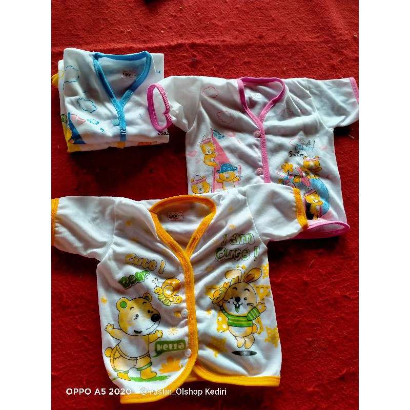 Baju atasan bayi lengan pendek bahan katun halus