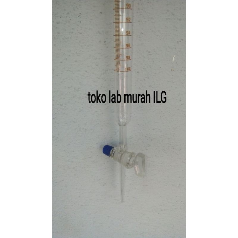 buret 100ml pyrex kran gelas