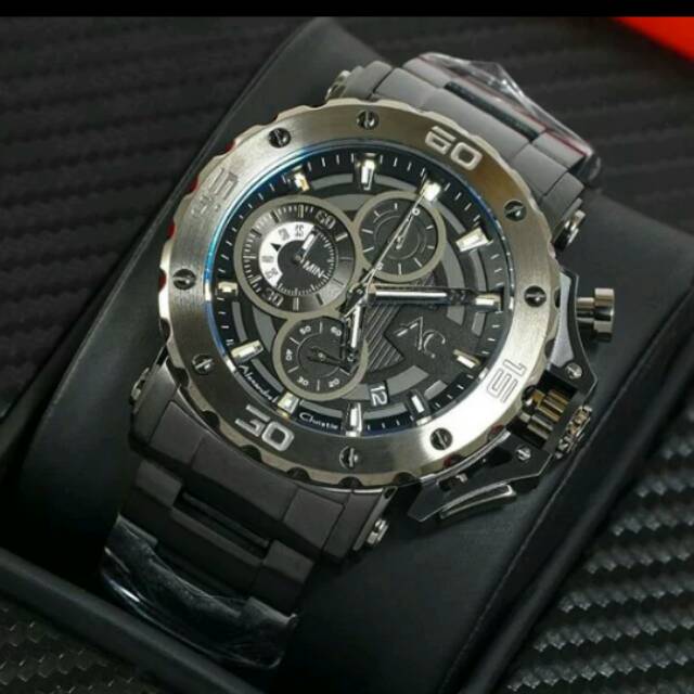 Jam tangan Alexandre Christie AC 9205 rantai black