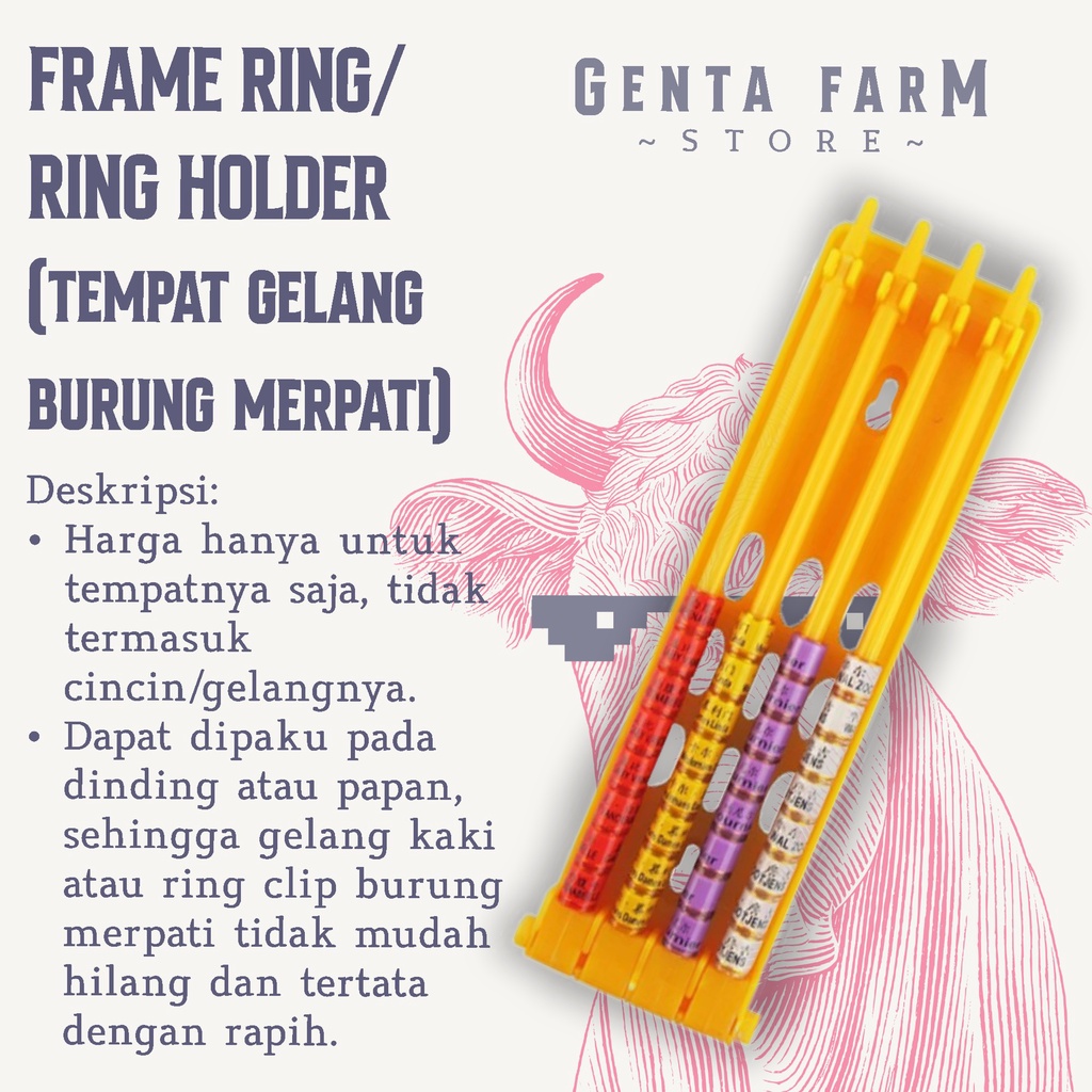 Tempat Ring Cincin Gelang Burung Merpati Dara Lovebird