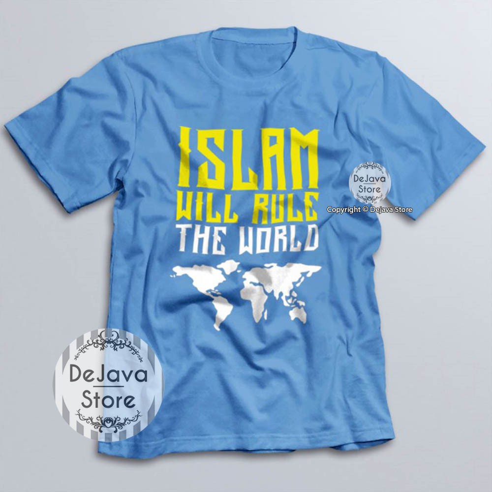 Kaos Dakwah Islami ISLAM WILL RULE THE WORLD Baju Santri Religi Tshirt Distro Muslim | 5626-5