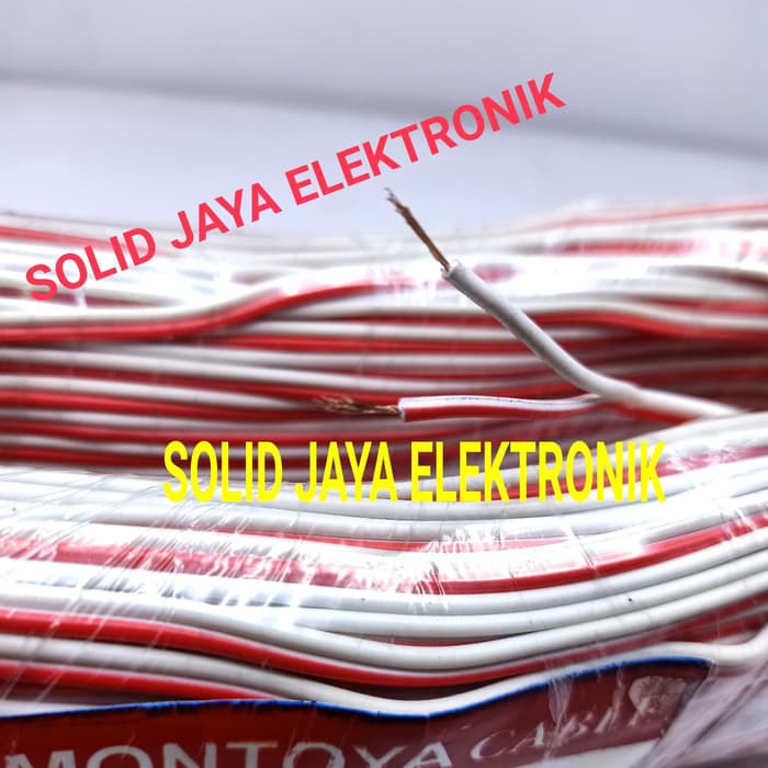 KABEL SPEAKER RAKIT ELEKTRONIK 2X20 MM PERDANA RAKIT SPEAKER SERABUT ISI 2 TEMBAGA ASLI - 1 ROLL