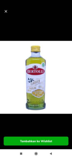 Bertolli Classico Olive Oil Minyak Zaitun 500ml