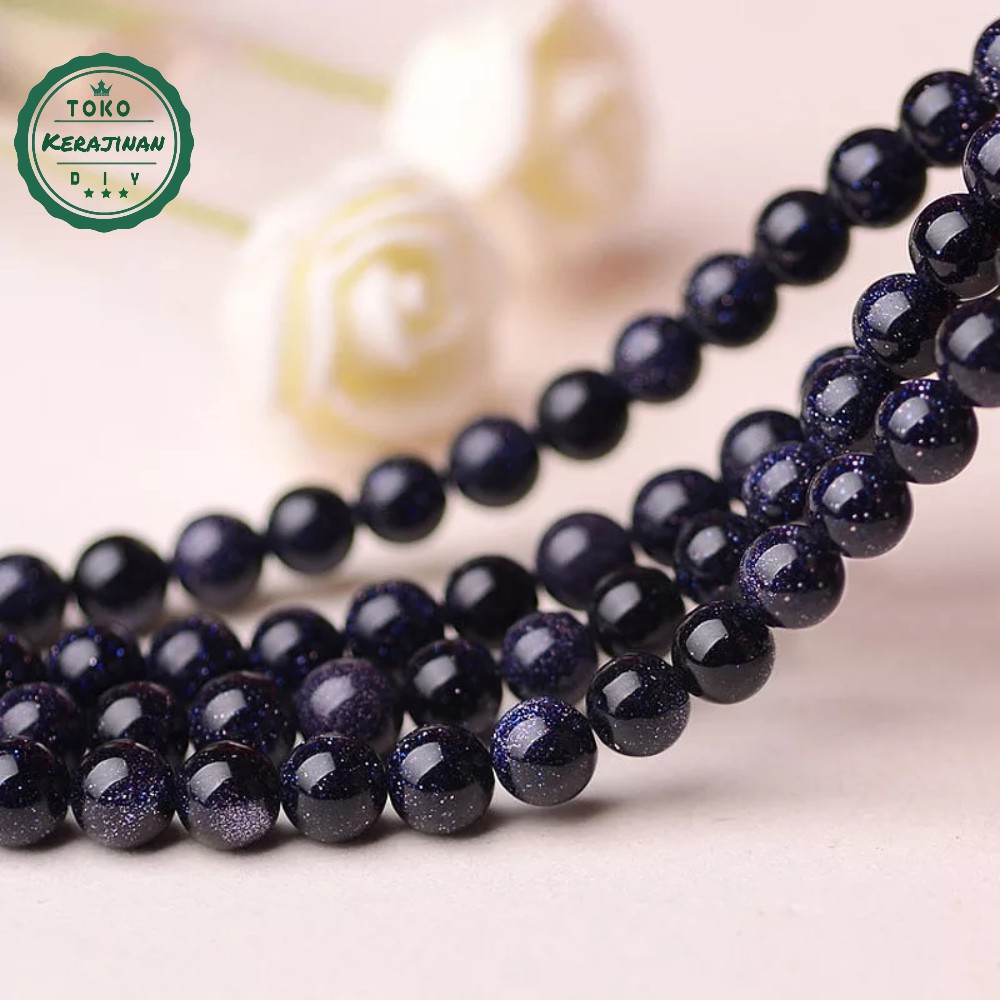 Bahan Gelang Batu Alam Pasir Biru Blue Sandstone