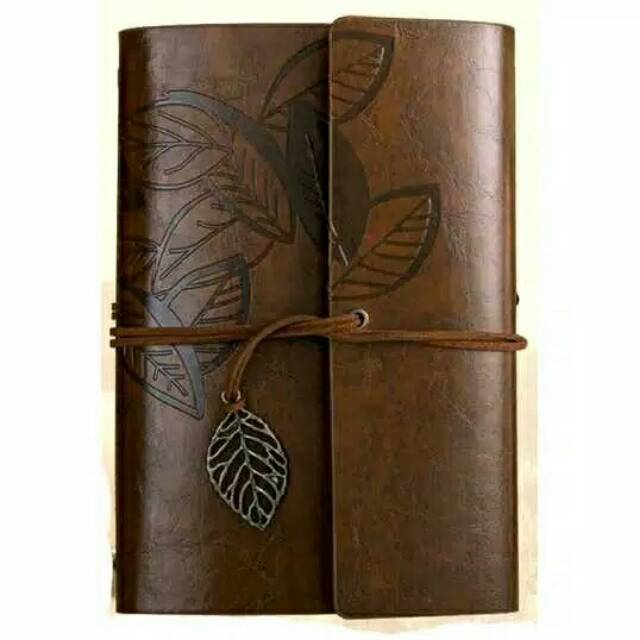 

Buku Catatan Binder Note Retro Leaf Leather A6 Paper Mewah Elegan